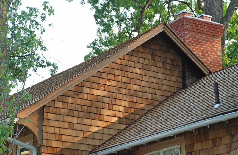 Cedar Shake Roof During Restoration